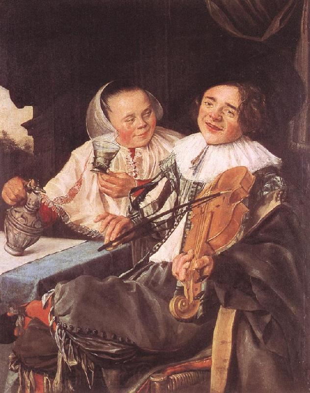 LEYSTER, Judith Carousing Couple Germany oil painting art